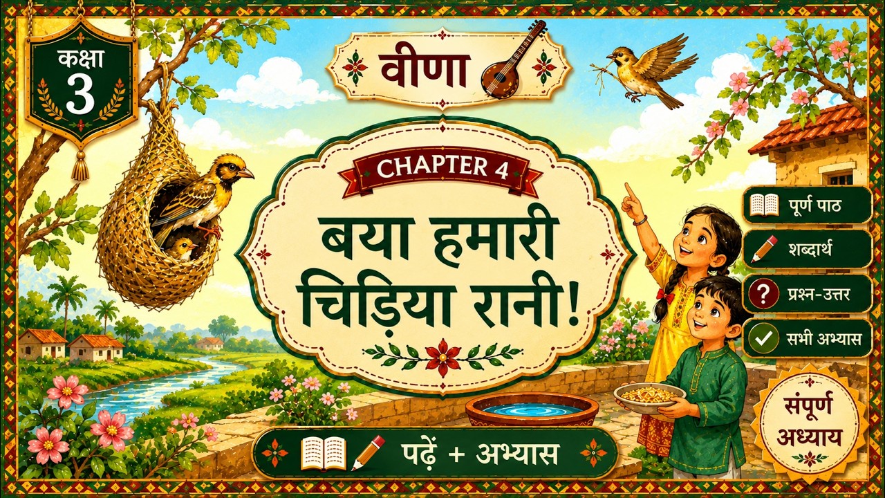 Baya Hamari Chidiya Rani   Explanation  &  Question Answer    Class 3  Hindi Veena