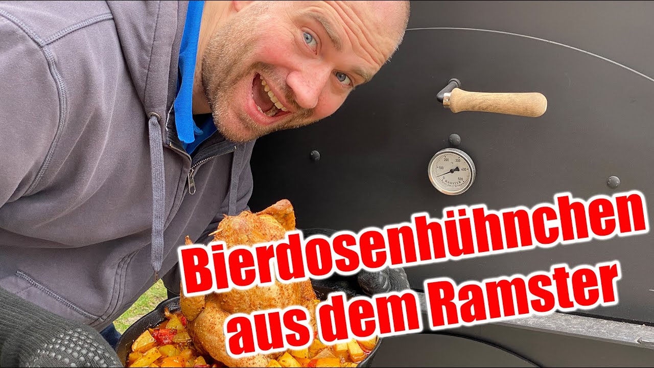 Bierdosenhühnchen aus dem Holzbackofen