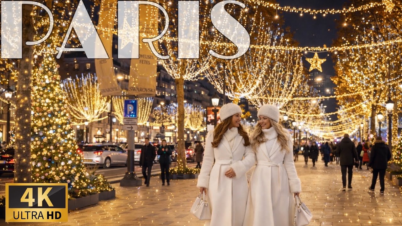 [🇫🇷Paris France 4K 120FPS Walking Tour] Romantic Christmas in Paris 20/DECEMBER/2025