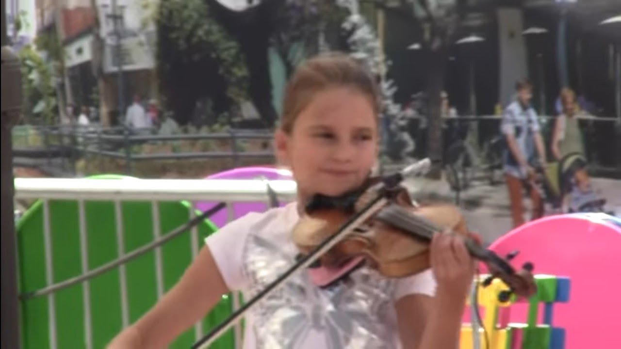 A little girl playing 