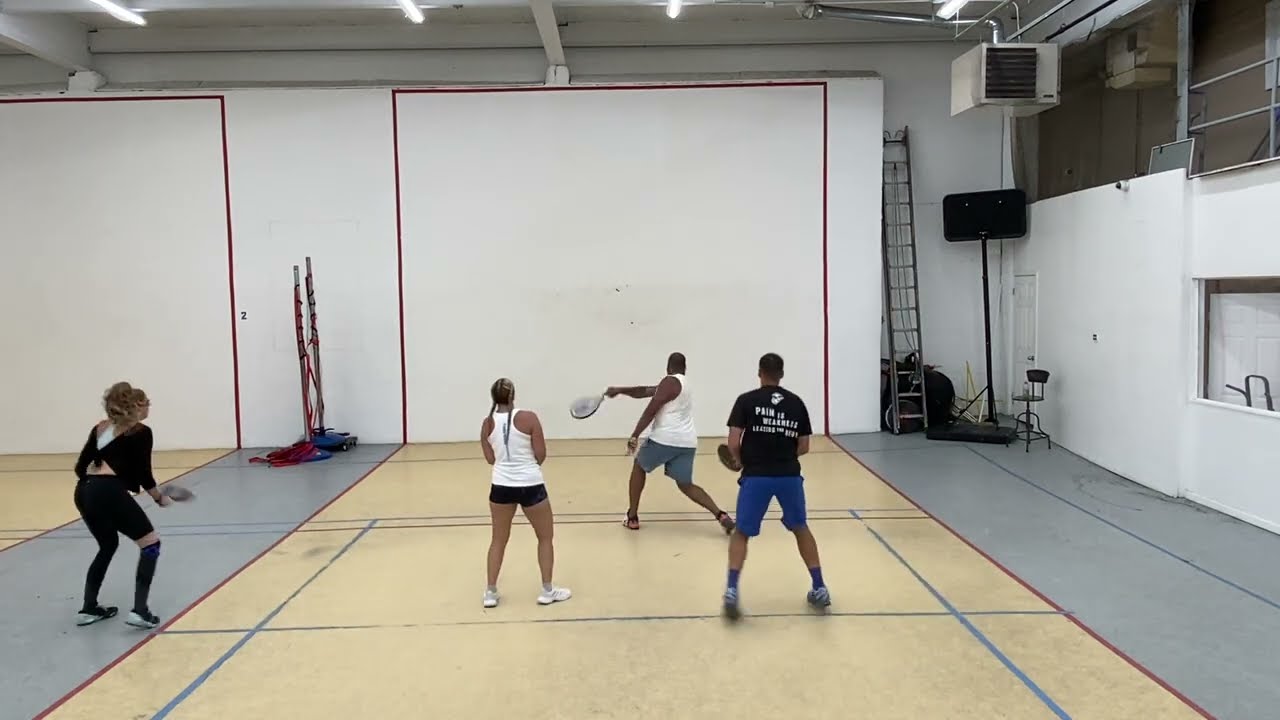 Paddleball- Charlene & Manny vs Karen & Steven 3.11.26