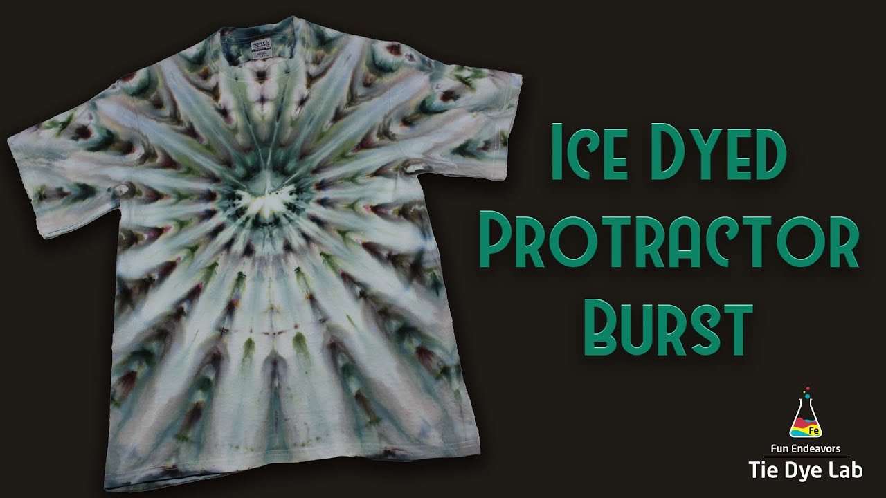Tie Dye Designs:  Ice Dyed Protractor Burst