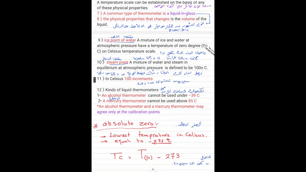 ملخص الدرس الاول دينا ميكا حرارية