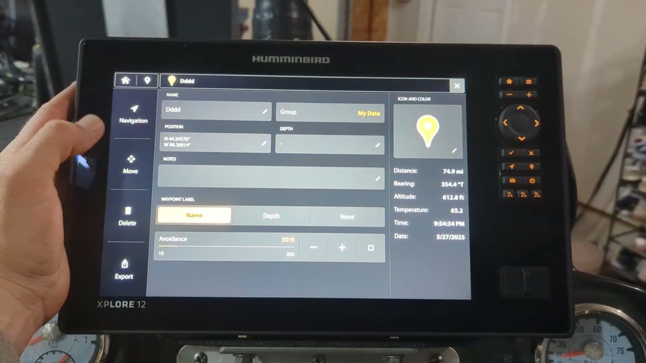 Things You Can do After Selecting a Waypoint with Humminbird Xplore