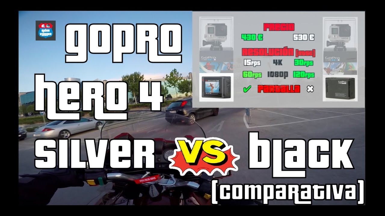 Comparativa GoPro Hero 4 Silver vs. Black - Motovlog en español