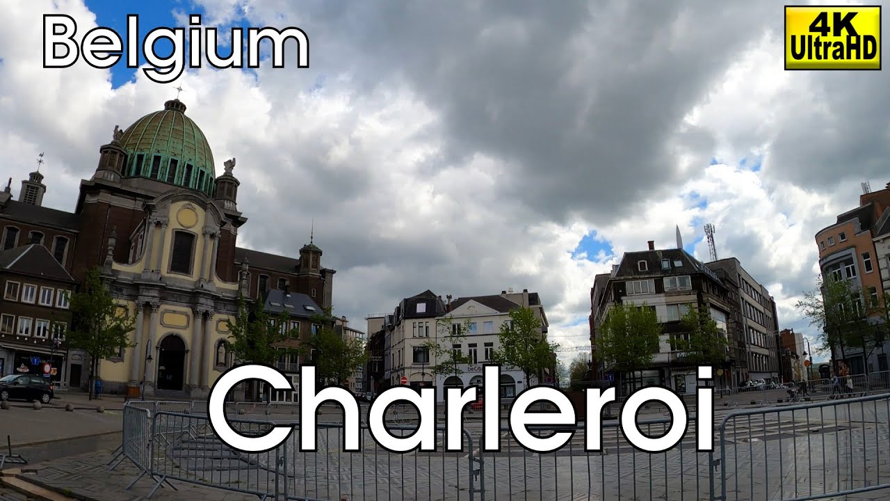 Visit Charleroi -  a short City Walk (Belgium, 4k)
