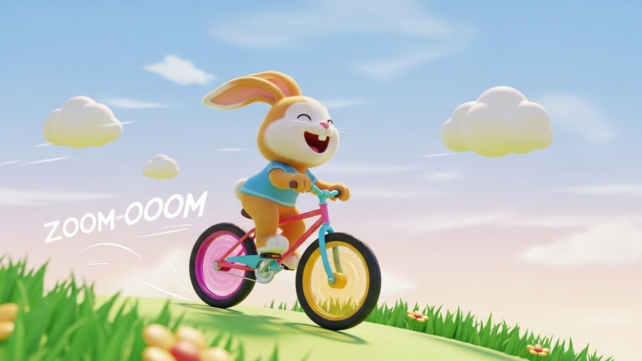 Велосипед Банни издает звук «Звонок-Звонок» 🐰🚲🔔 | Мультфильм для детей и весёлые приключения