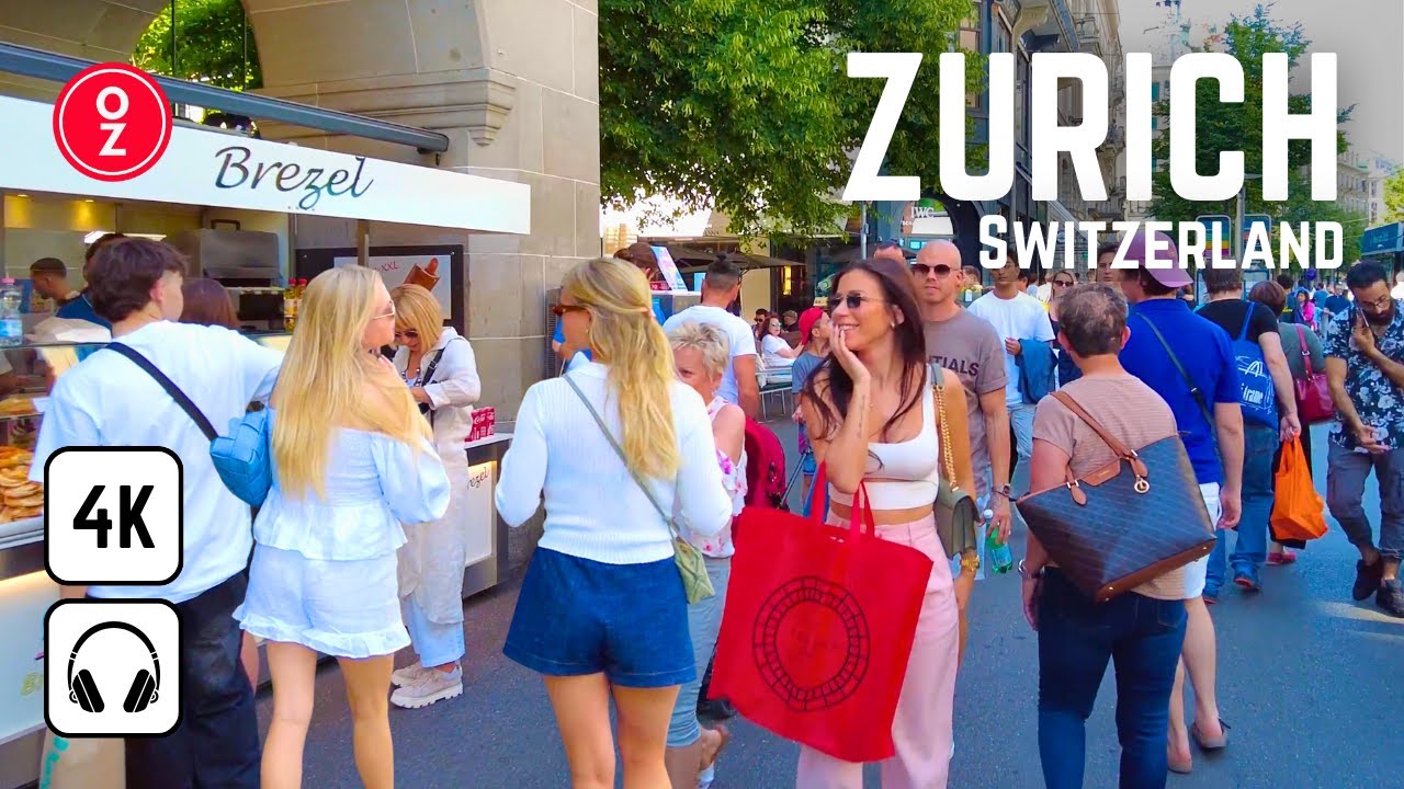 ZURICH - Switzerland 🇨🇭 4K Walking Tour 2023 | City Center | Bahnhofstraße