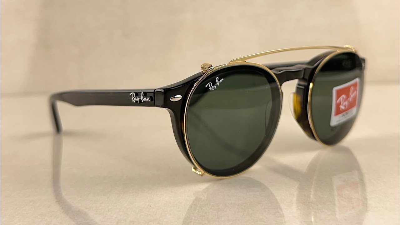 Armação RayBan com clipon do modelo RB2447