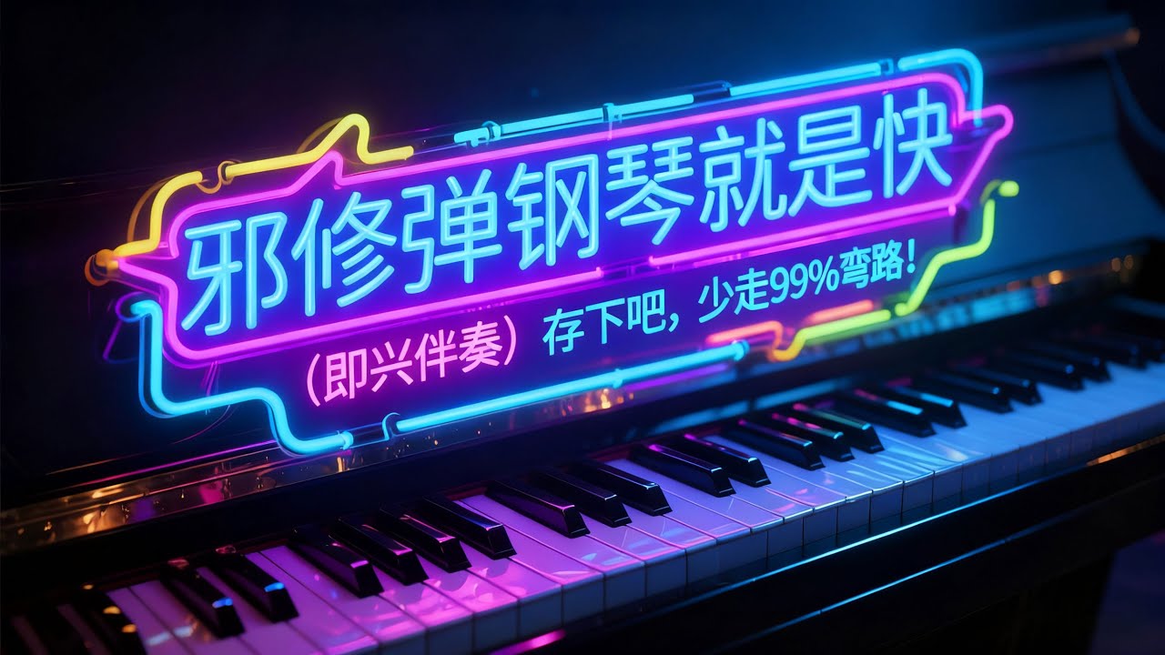 邪修弹钢琴就是快（即兴伴奏）存下吧，少走99的弯路！