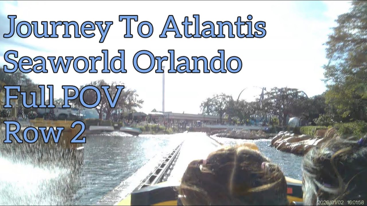 Journey To Atlantis | Row 2 | Full POV | Seaworld Orlando | Non-Copyright
