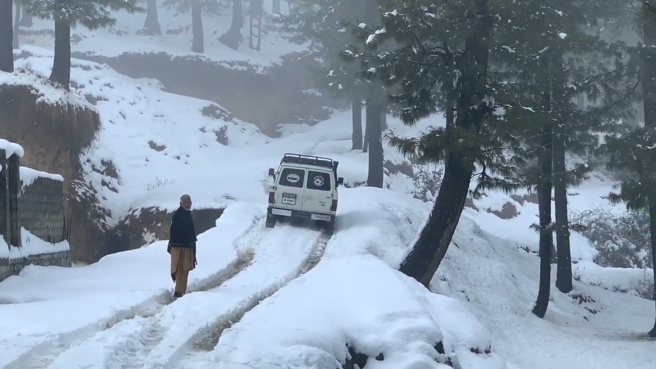 Short Road Trip To Chattar Plain | Snowfall | Travel Series | Timelapse | Northern Pakistan