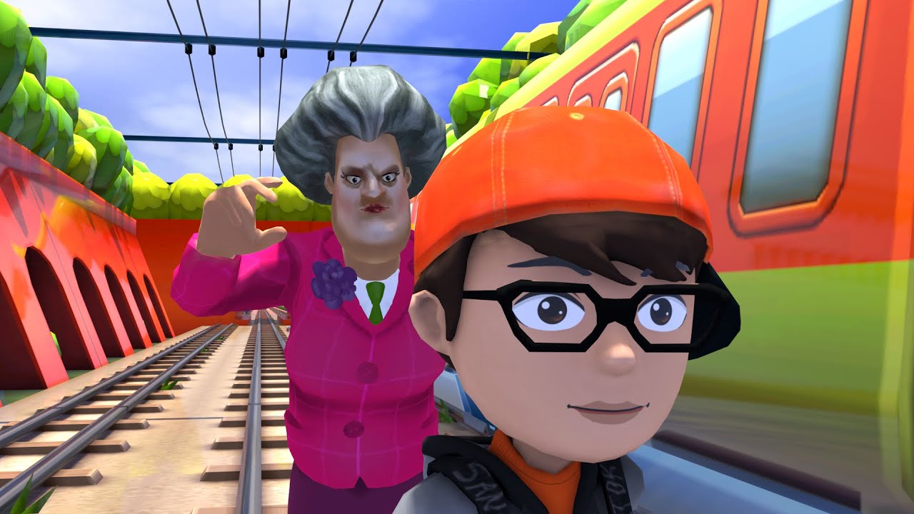Scary Teacher 3D in the world of Subway Surfers