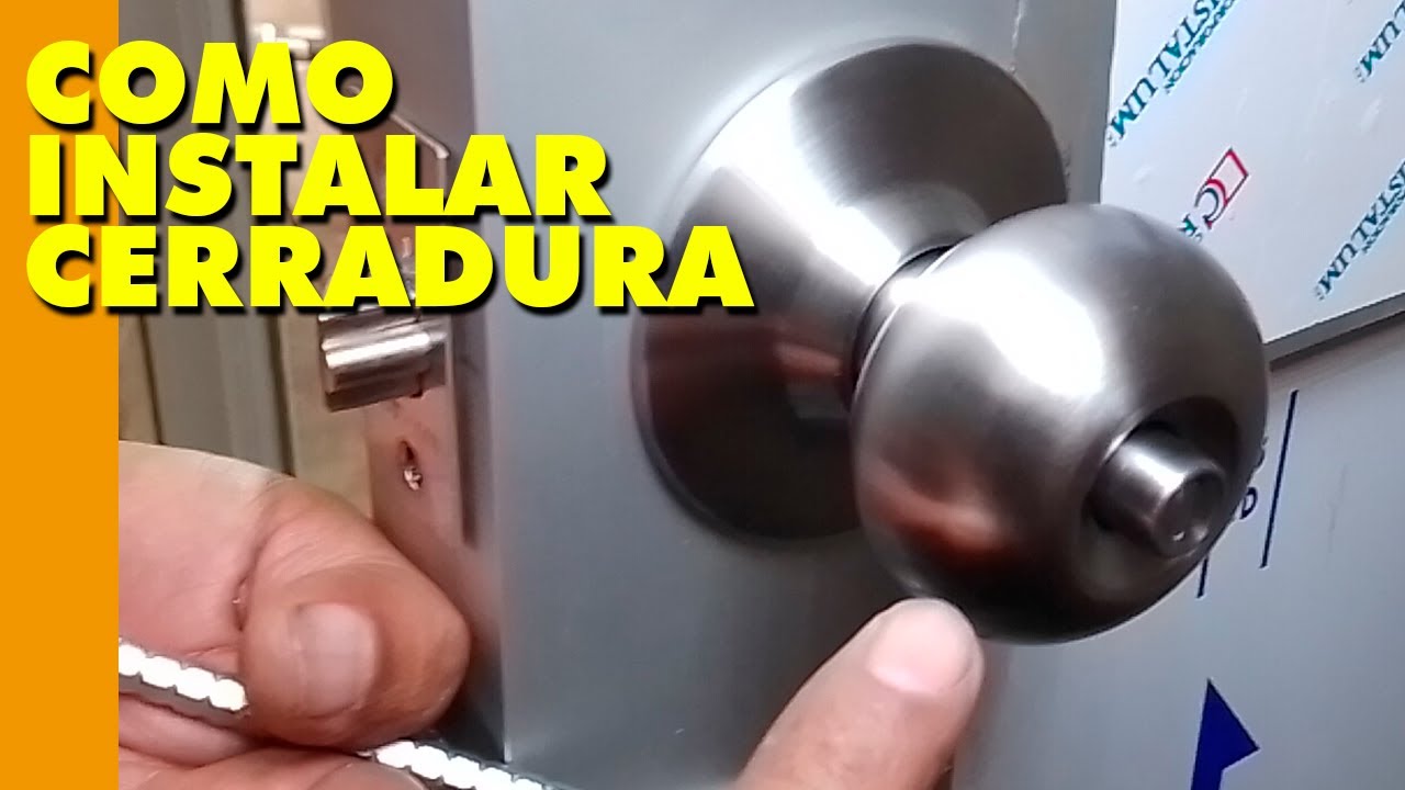 CÓMO PONER CHAPA DE PERILLA  a una puerta de aluminio