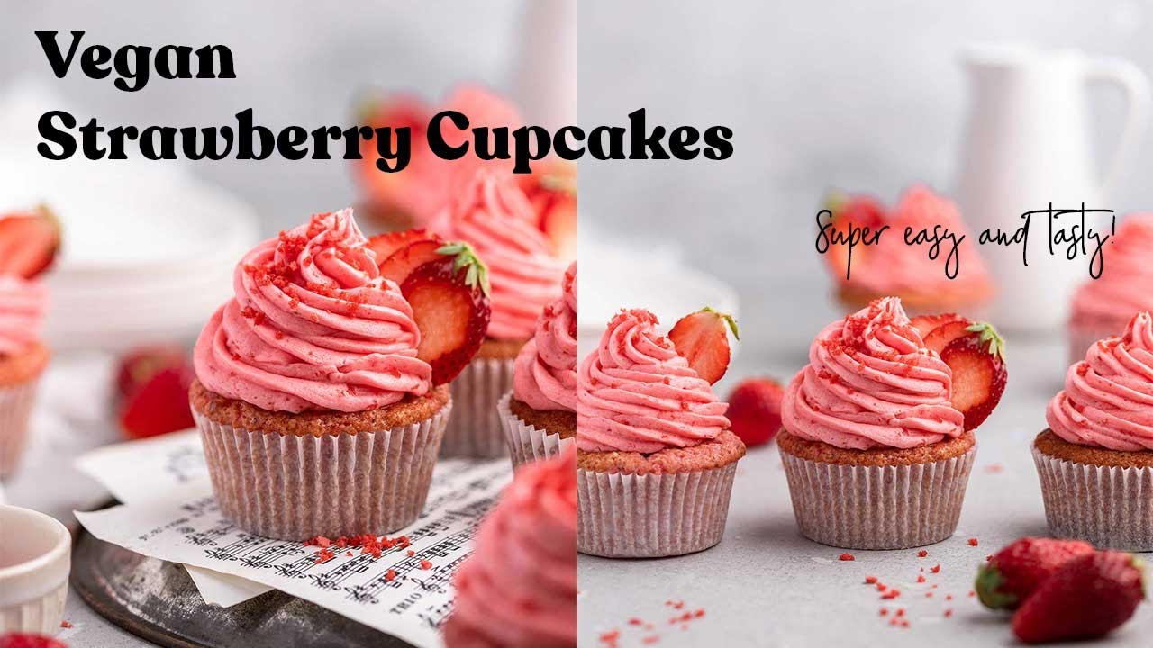 Vegan Strawberry Cupcake Recipe | The Chestnut Bakery