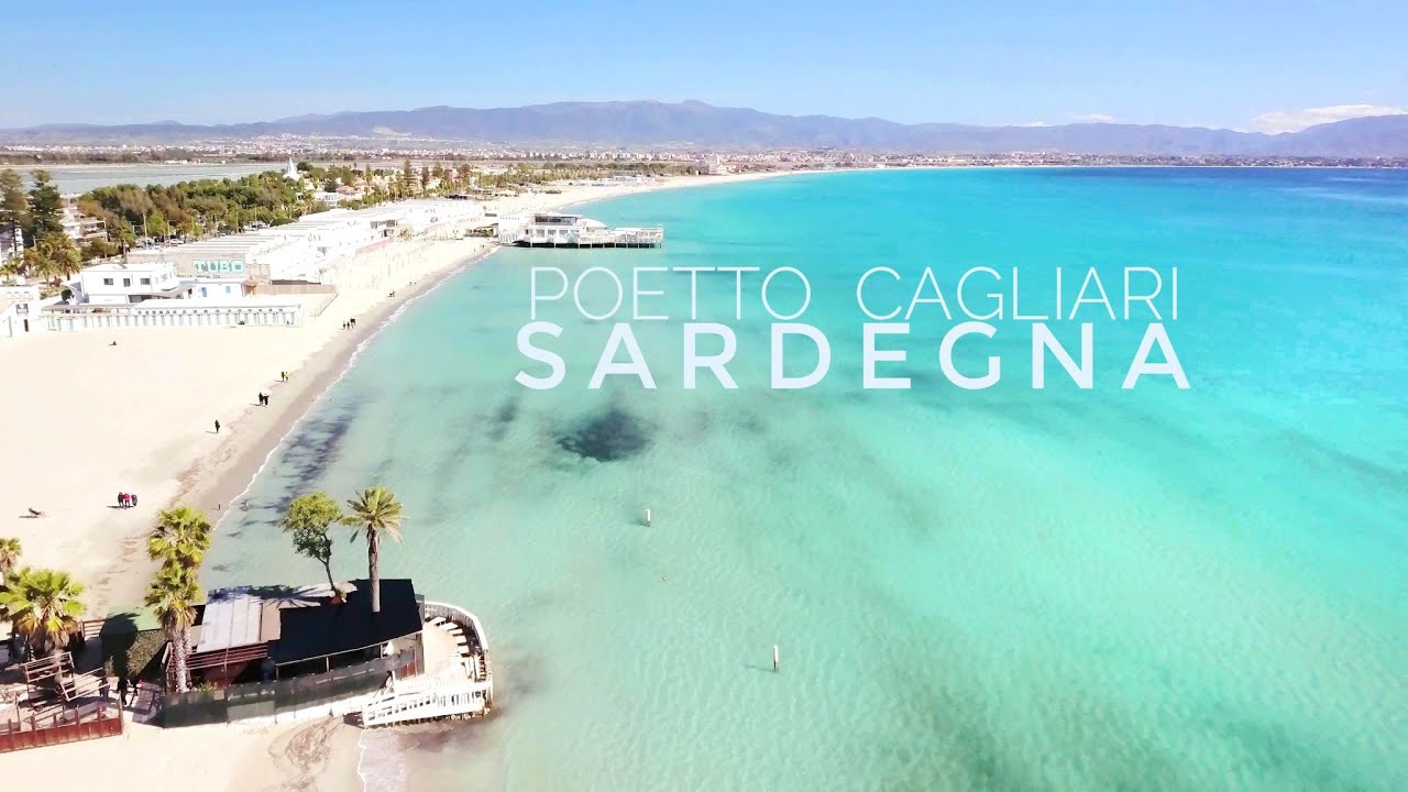 La spiaggia pi&ugrave; famosa di Cagliari 'POETTO' Sardegna [ 4k ]