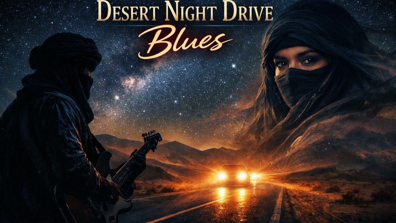 Desert Night Drive Blues | Midnight Desert Road Blues 🌌🚗 