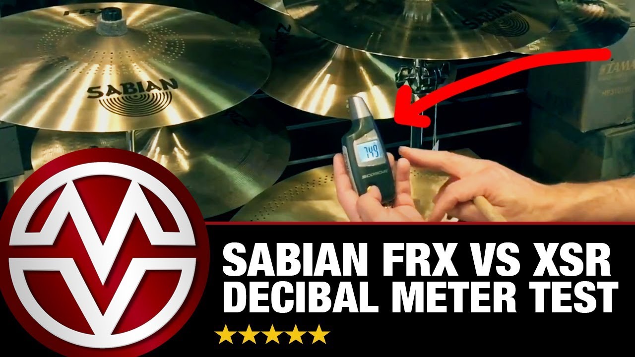 Sabian FRX vs XSR Decibal Test - FRX Frequency Reduced Cymbals