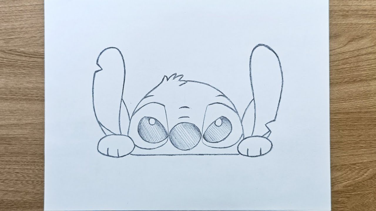 How to Draw Stitch Step by Step | Easy Pencil Drawing