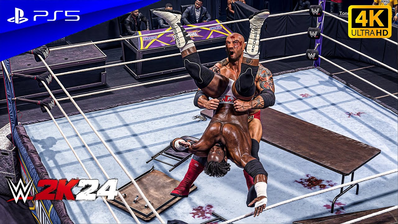 WWE 2K24 - Batista vs. Booker T | No Disqualification Match at Wrestlemania | PS5™ [4K60]