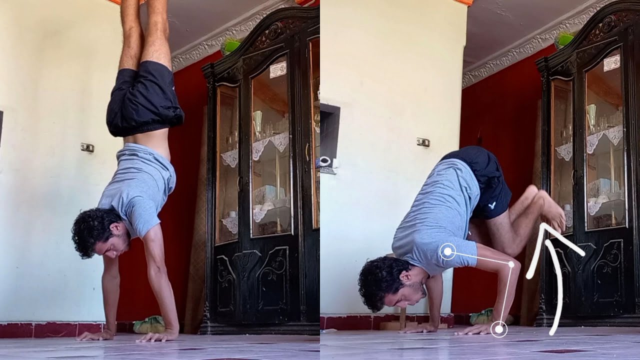 How To Bent Arm Handstand Press : تعلم حركة هاندستاند بريس
