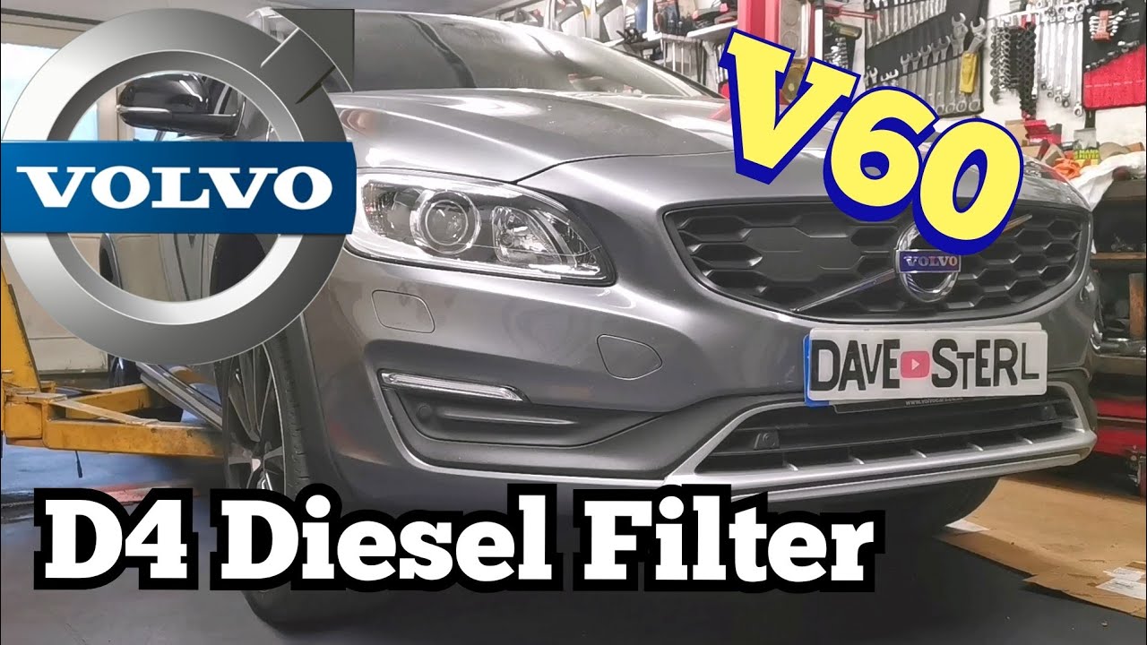 Замена топливного фильтра дизельного двигателя Volvo V60 D4