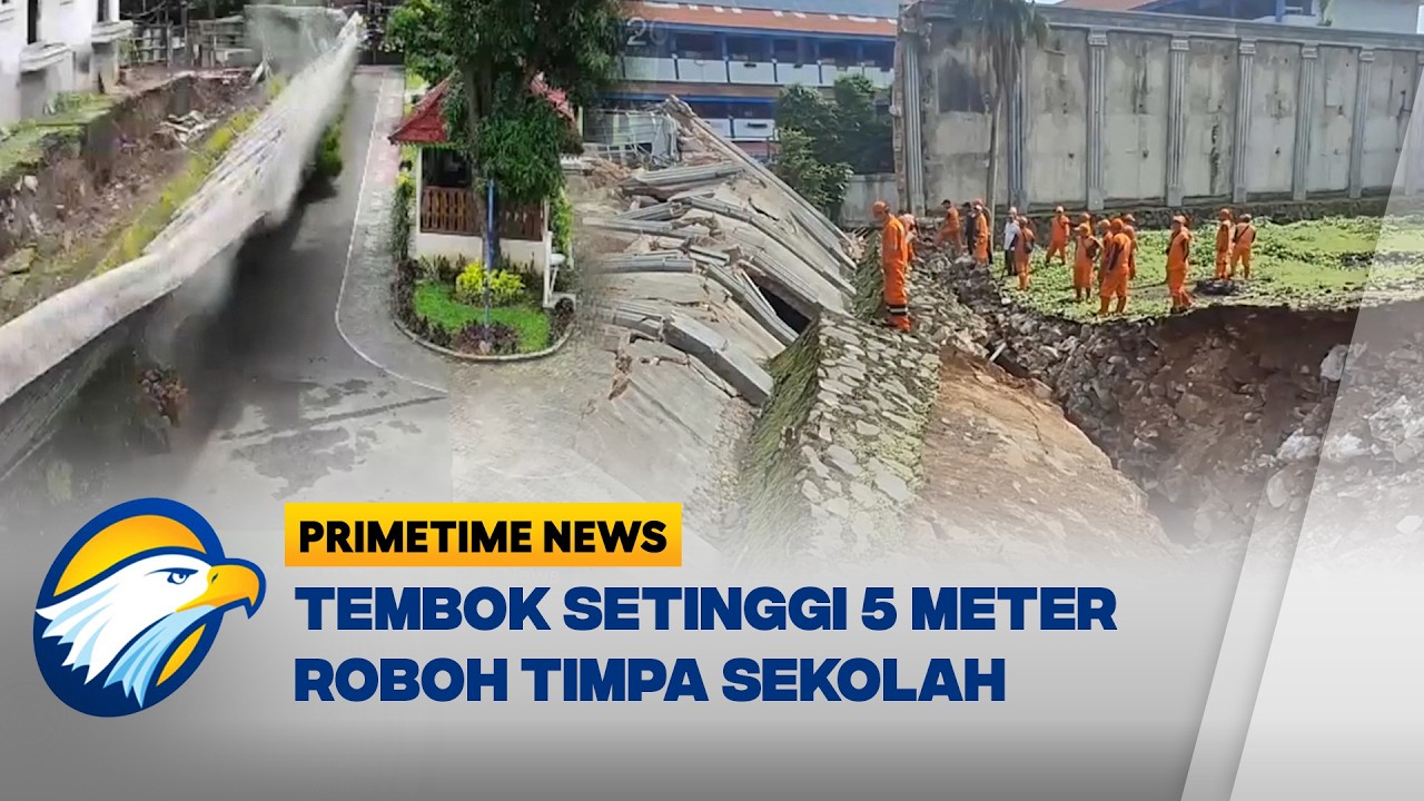 SMPN 182 Jakarta Selatan Tertimpa Tembok Runtuh, Warga Terkejut! - [Primetime News]