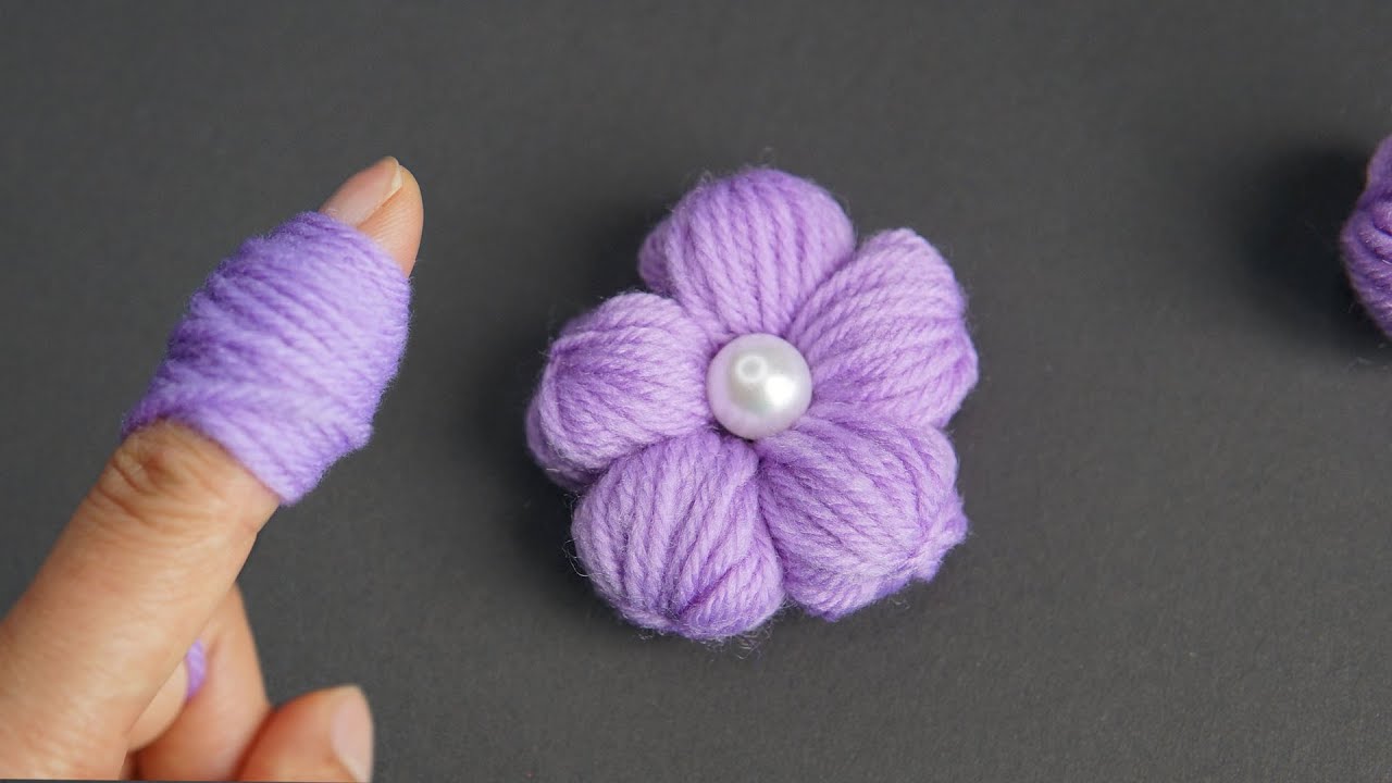 羊毛花——用手指制作惊人的毛线花，超级简单的手工花艺