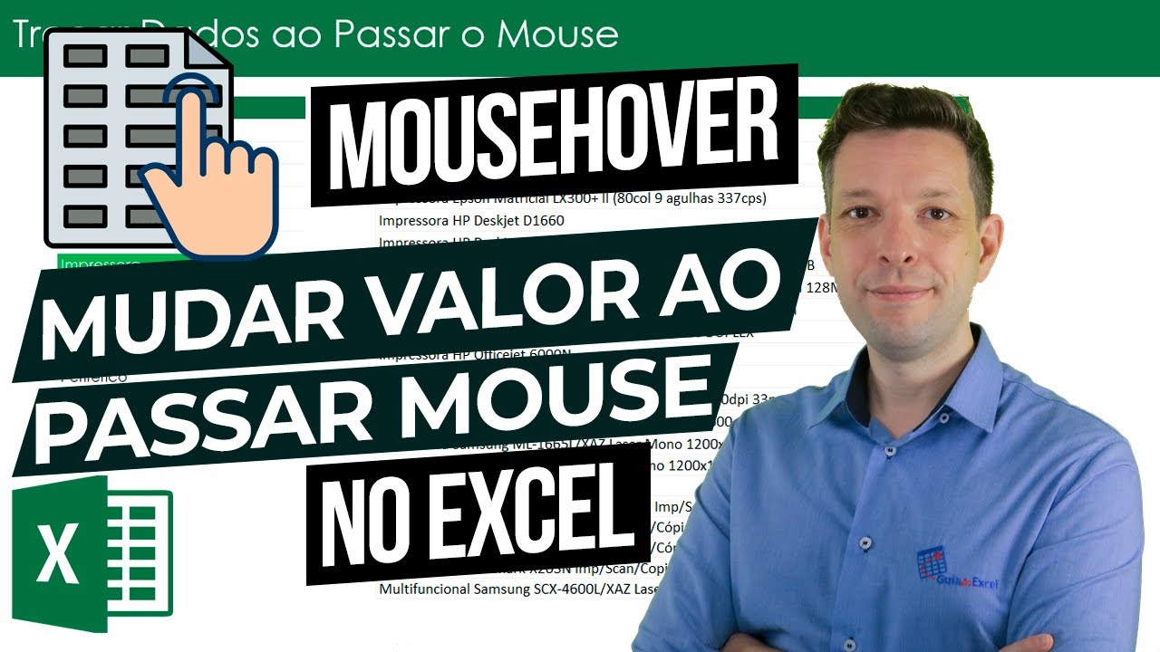 [Excel] Mudar Valor nas Células ao Passar o Mouse MouseHover