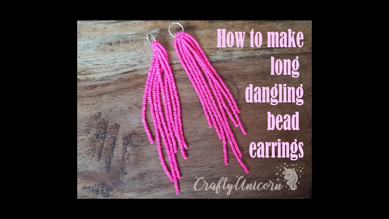 How to make long dangling bead earrings. Earring making masterclass.