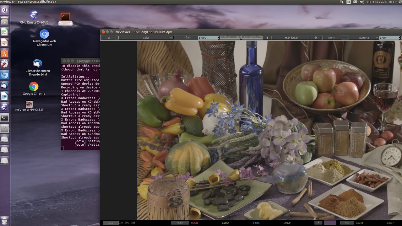 OCIO (OpenColorIO) tutorial in mrViewer