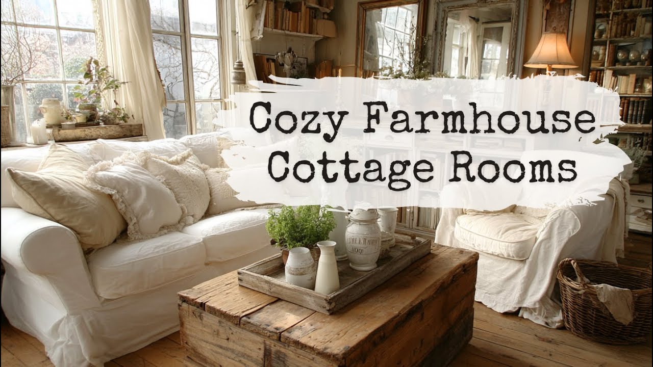 Rustic Farmhouse & Cottage Homes | Calm Cozy Rooms for Relaxing, Reading & Background