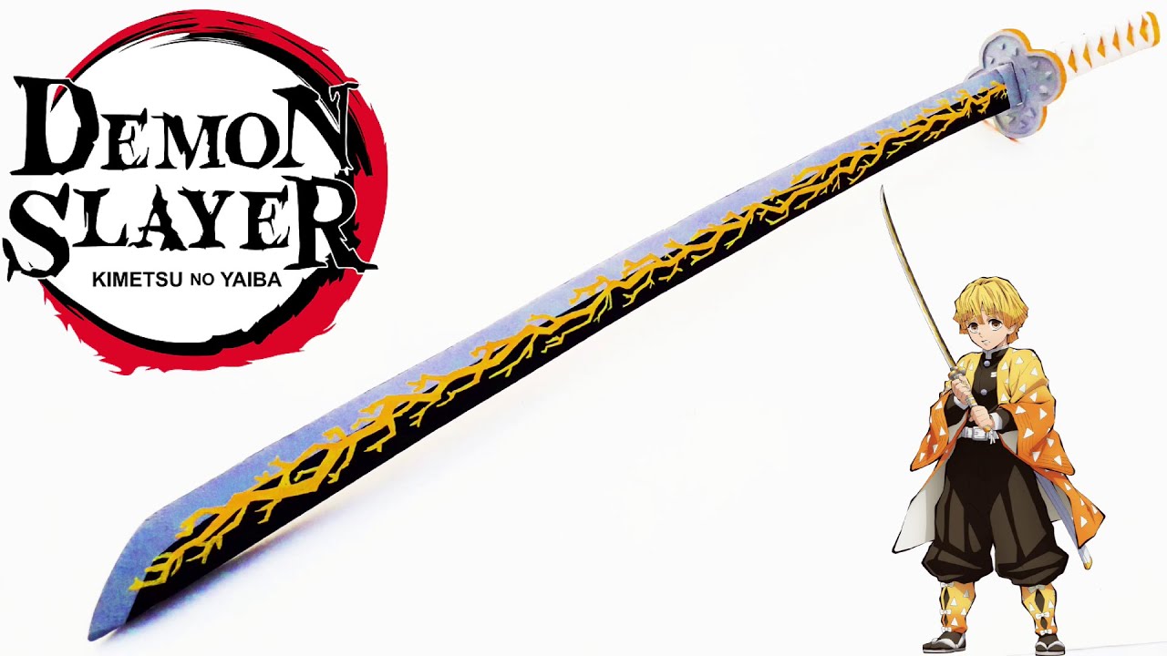Foam katana cosplay tutorial - zenitsu | how to make Zenitsu demon slayer sword | thunder nichirin