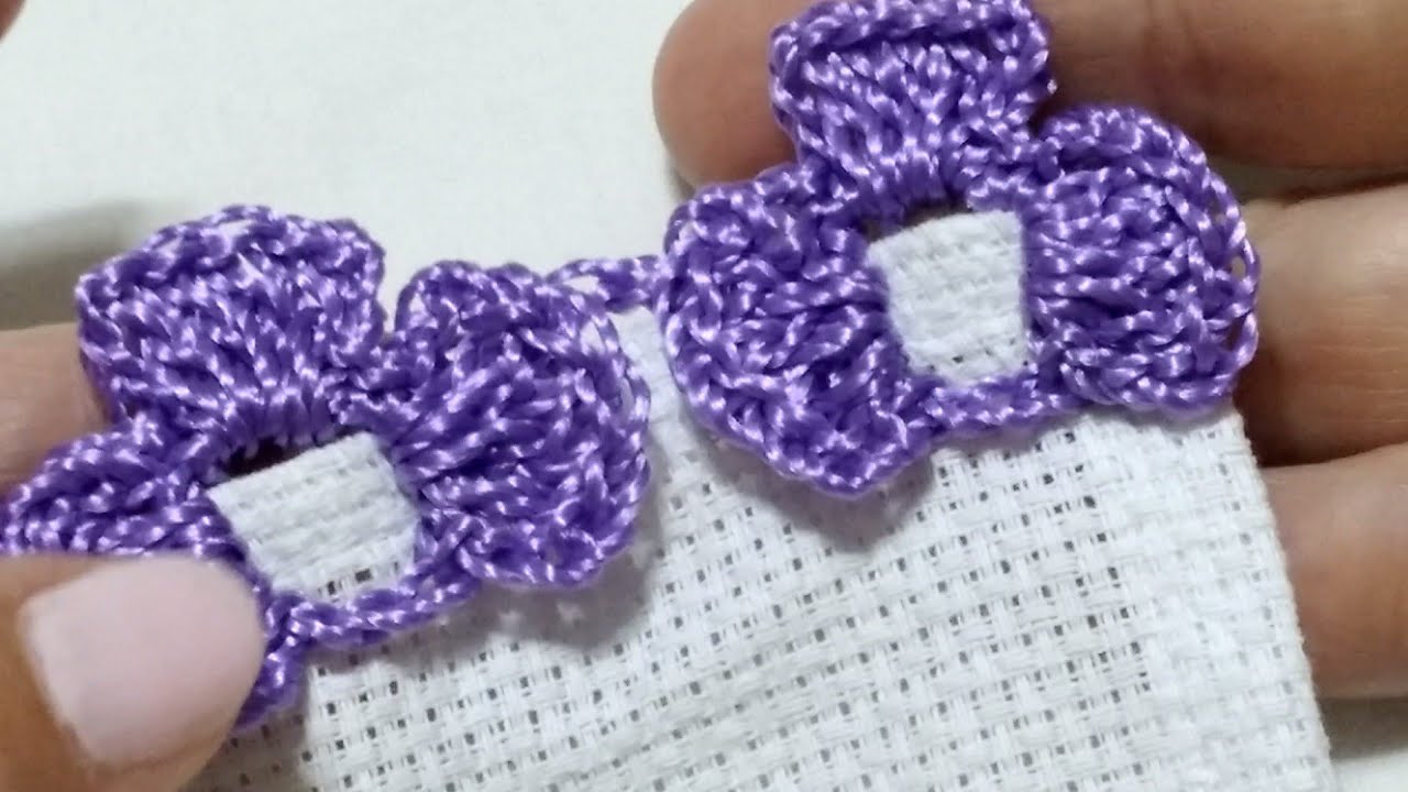 barrado de crochê para pano de prato diferente  e fácil de fazer #011  #crochê  #diy #barrado