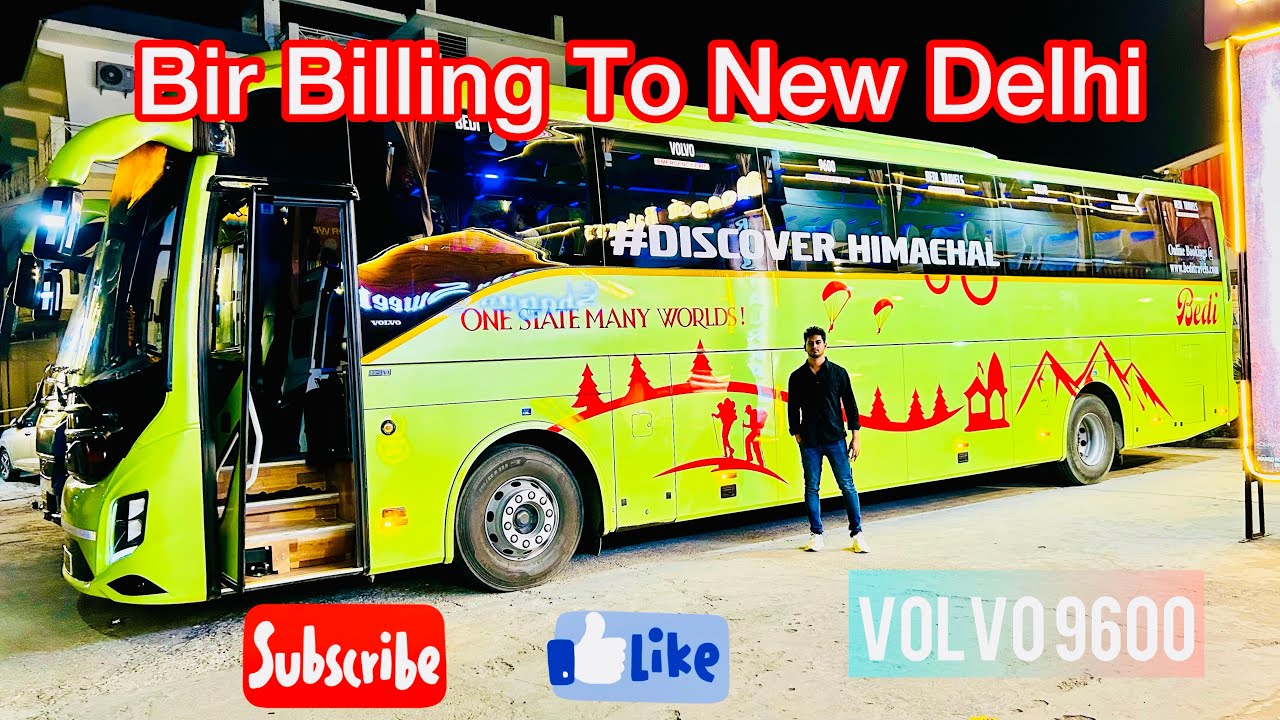 Bus journey🚌 | Bir Billing To New Delhi | Volvo 9600| Bedi Travels | Luxury Bus journey ✌🏻🤩
