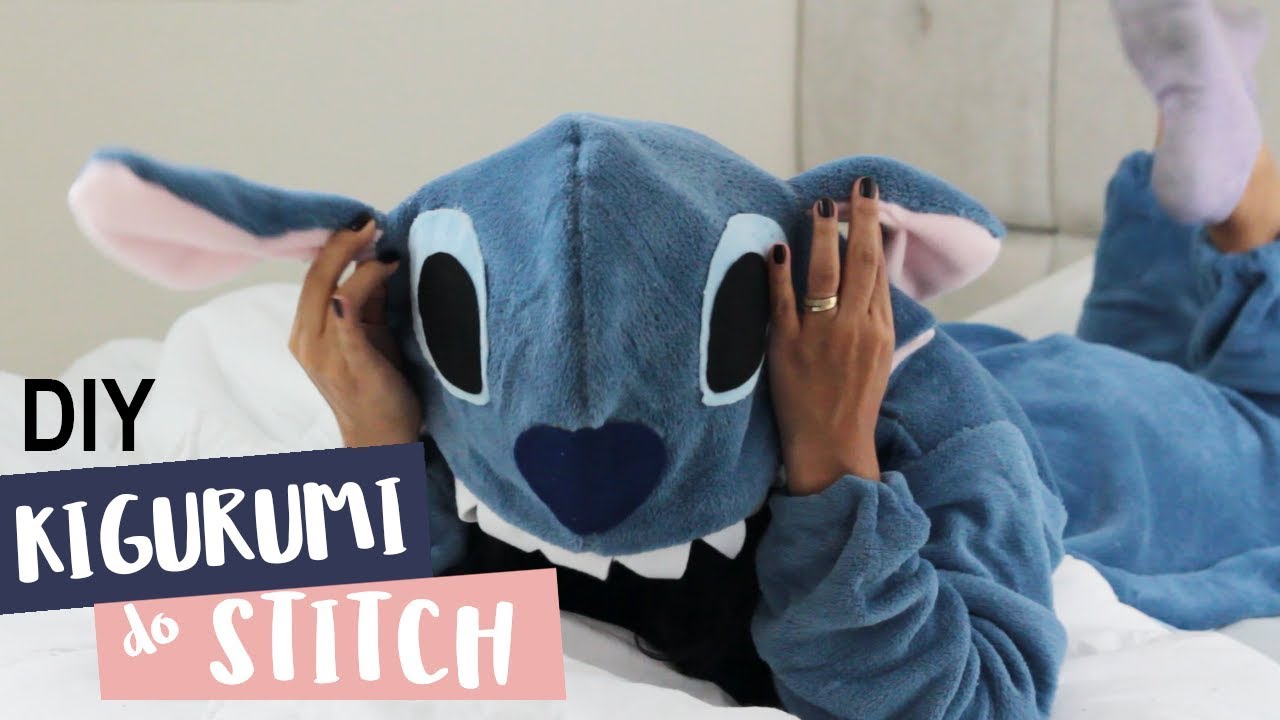 DIY, как сделать STITCH kigurumi | пустая пижама (с субтитрами)