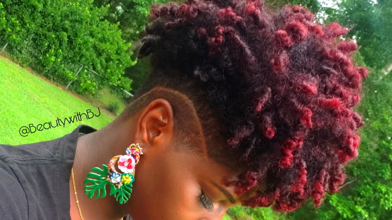 I DYED MY HAIR RED WITH NO BLEACH | Natural Tapered Hair