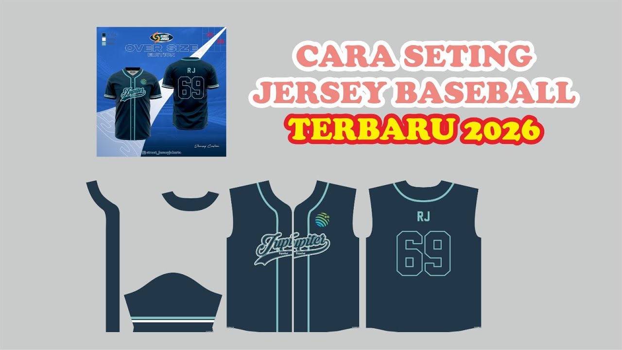 CARA SETING JERSEY BASEBALL, MUDAH TERBARU 2026#jerseyprinting