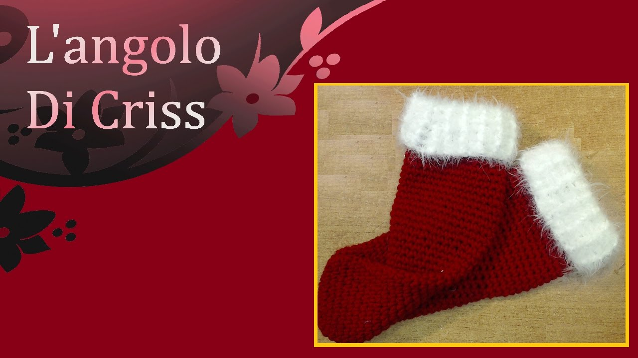 Calze all'uncinetto slippers "Happy Christmas" facilissime - tutorial