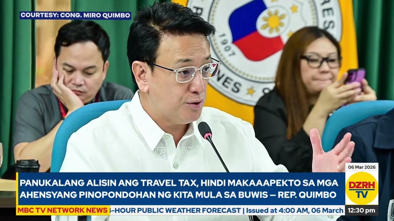 PANUKALANG ALISIN ANG TRAVEL TAX, HINDI MAKAAAPEKTO SA MGA AHENSYANG PINOPONDOHAN NG KITA SA BUWIS