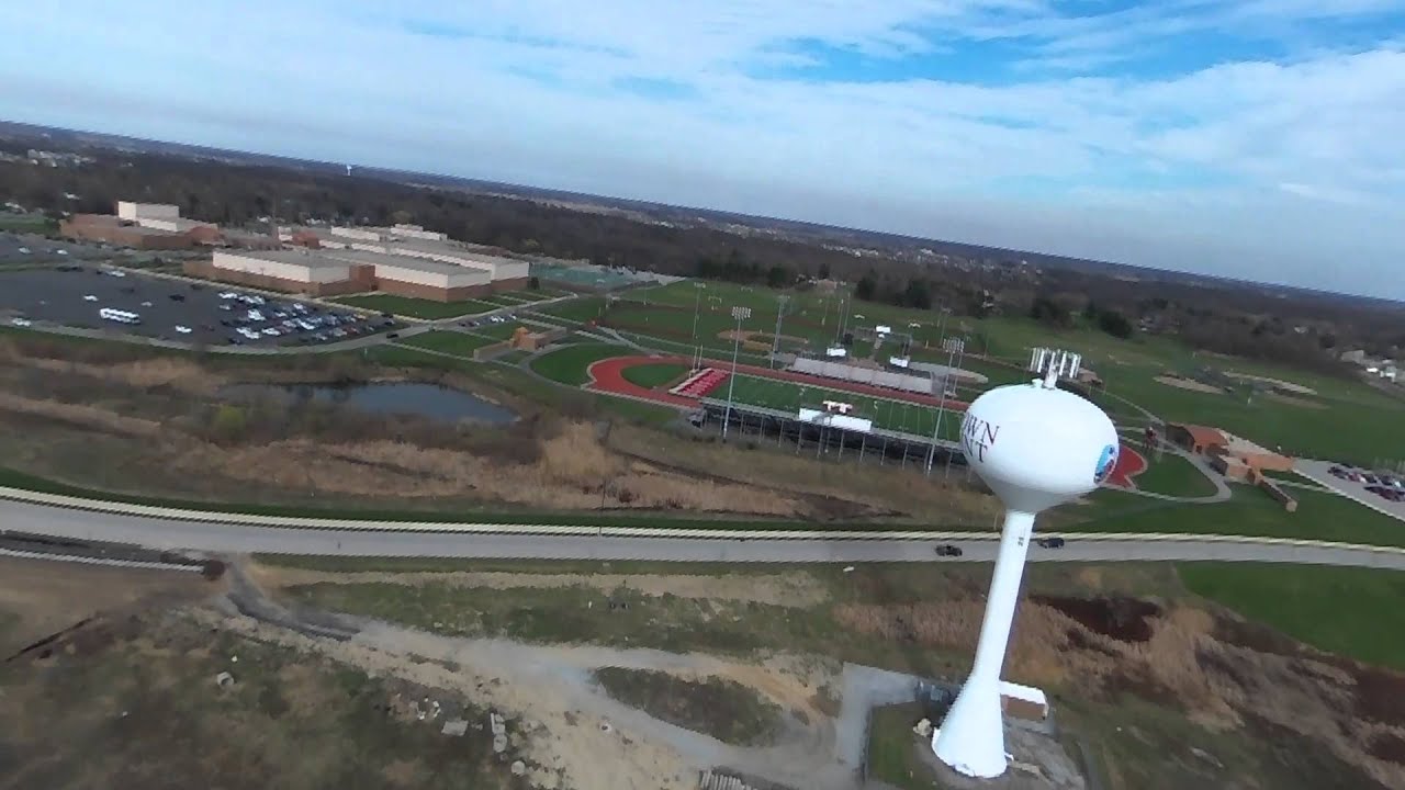 NWI Drone: Crown Point, IN Flyover #1 Water Tower