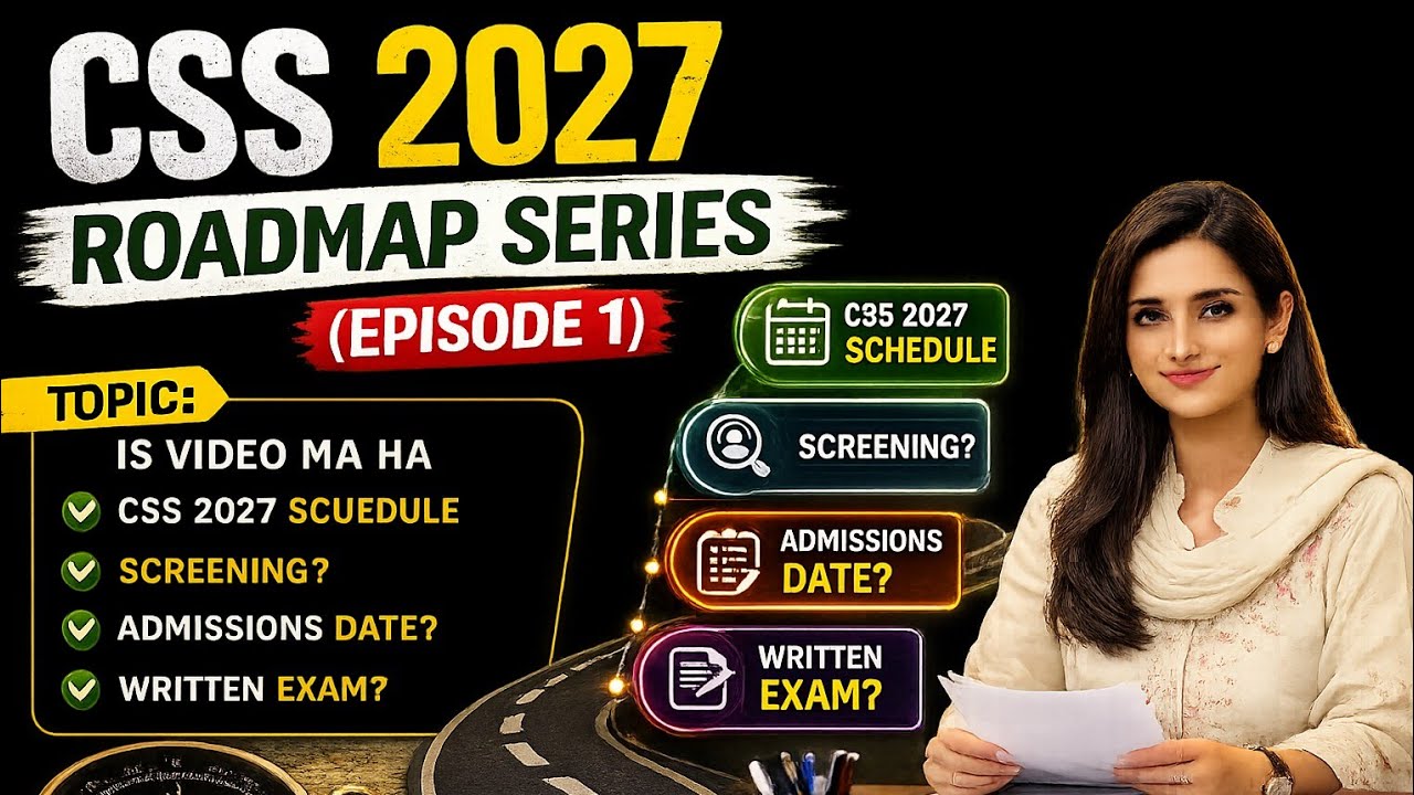 CSS 2027 Roadmap Series | Episode 1 | Complete Schedule, Screening, Admissions & Written Exam