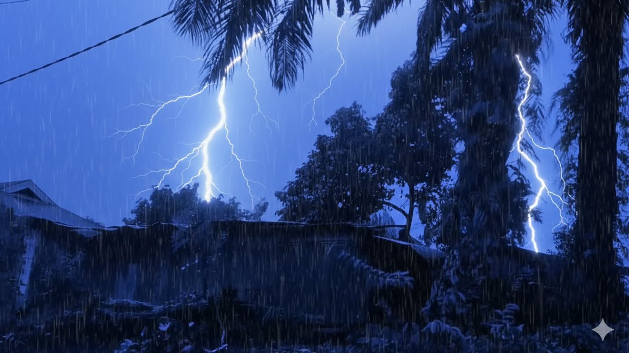 Soothing Rain on a Dark Midnight