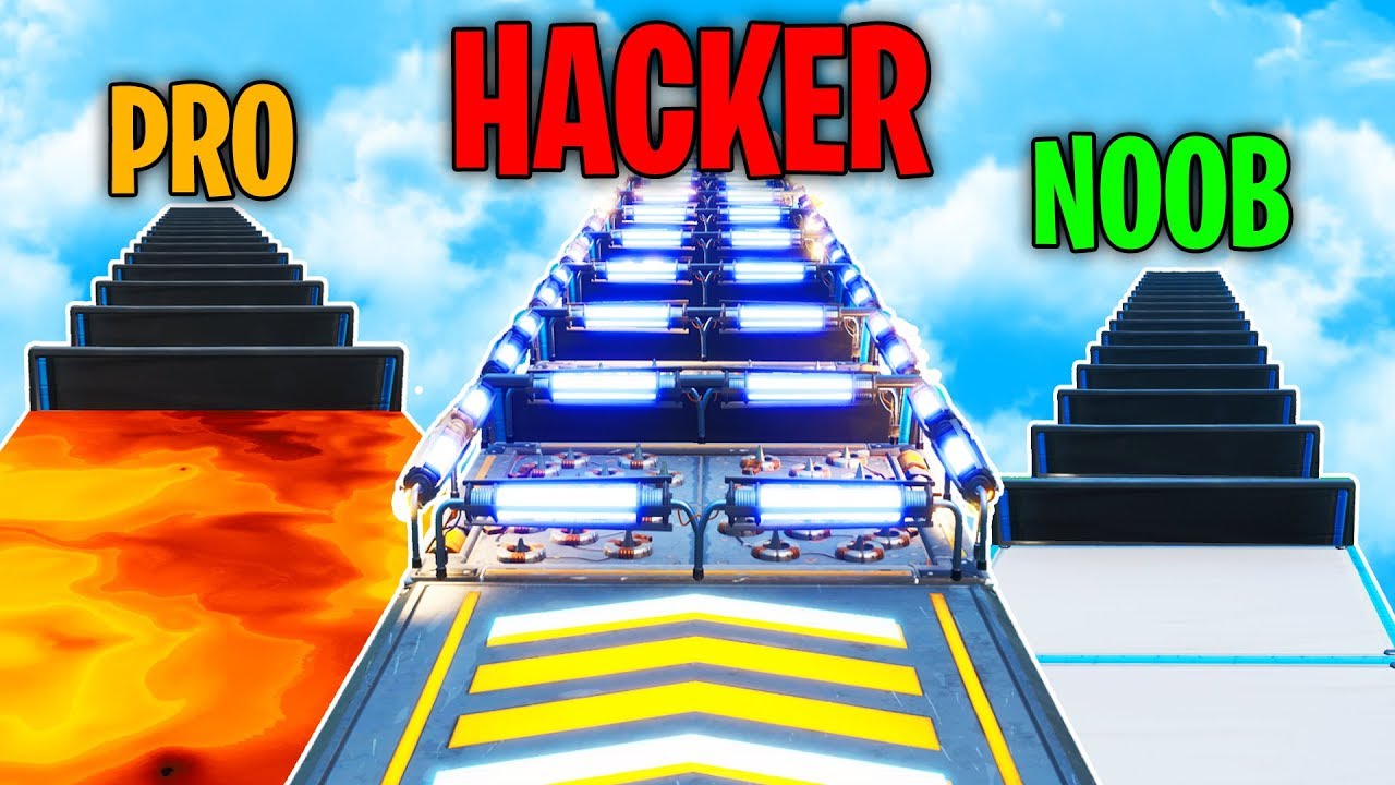 *HACKER VS PRO VS NOOB* DESAFIO FORTNITE PARKOUR