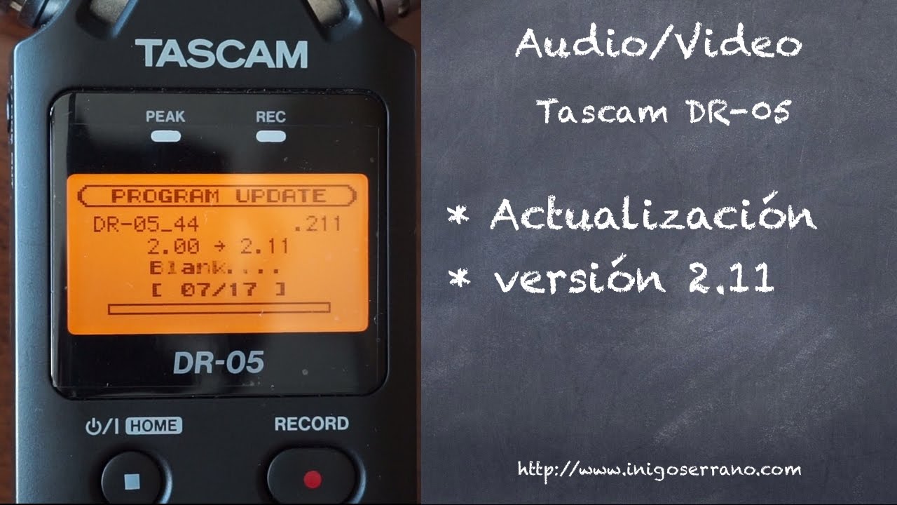 Actualizacion Tascam DR-05