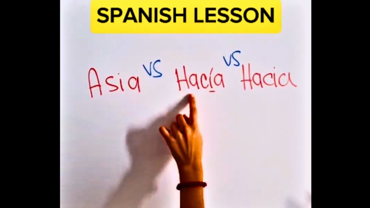 Hac&iacute;a vs Hacia in Spanish | Easy Difference Explained