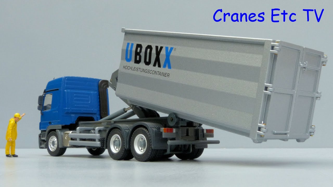 Conrad Mercedes-Benz Actros Truck + UBoxx Hook Arm Container by Cranes Etc TV
