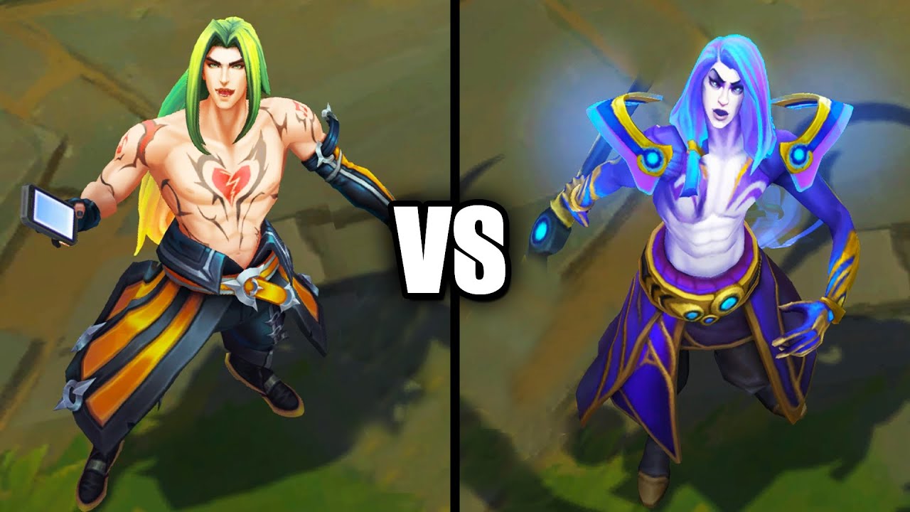 Сравнение легендарных обликов Heartsteel Kayn и Odyssey Kayn (League of Legends)