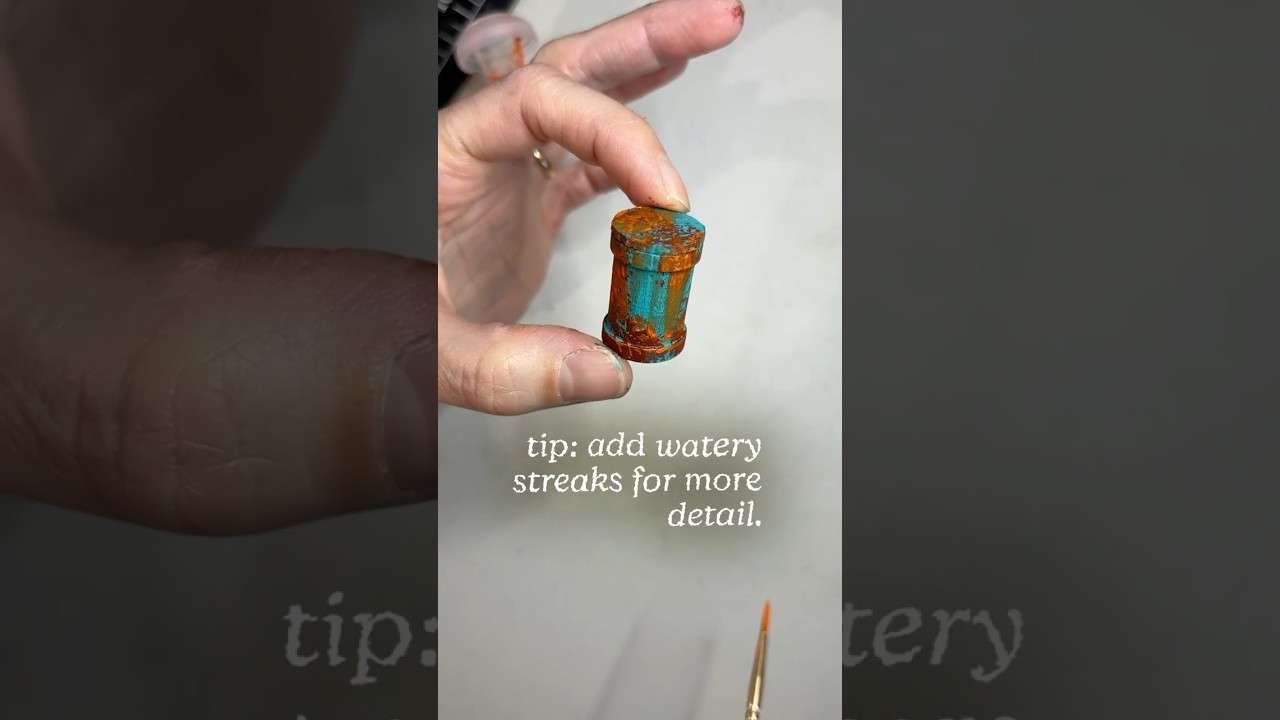 QUICK, CHEAP, and EASY rust painting technique #shorts