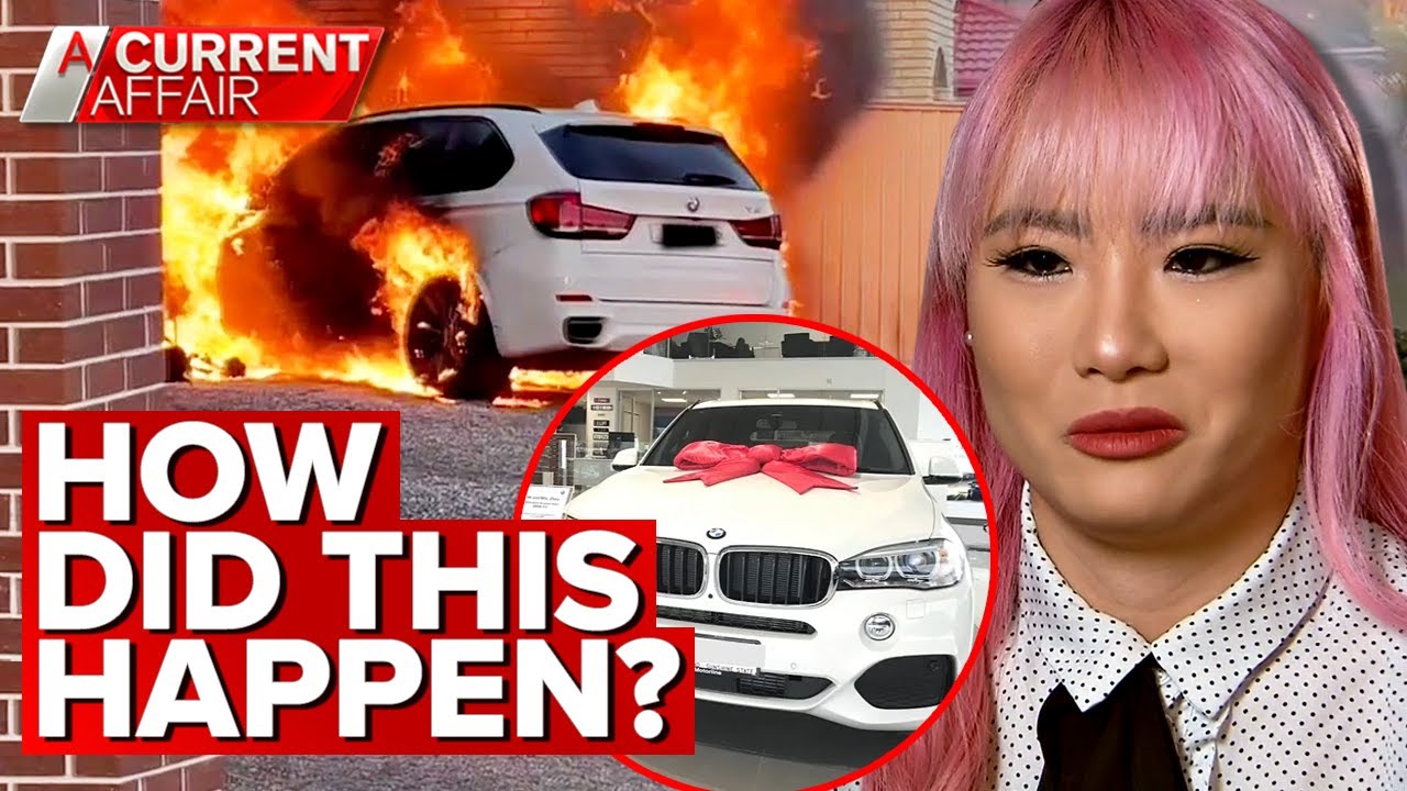 Family told to claim insurance after $100k car suddenly erupts | A Current Affair